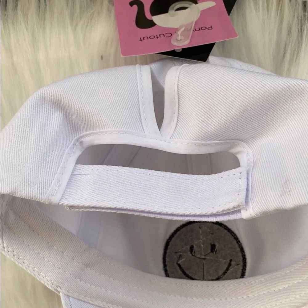 NWT WOMENS Cap with Yellow Smiley Face